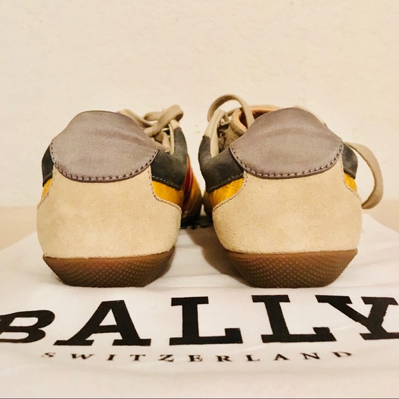 BALLY NEW W/BOX YELLOW SNEAKERS/CONTRAST ACCENTS 8 - Picture 4 of 8